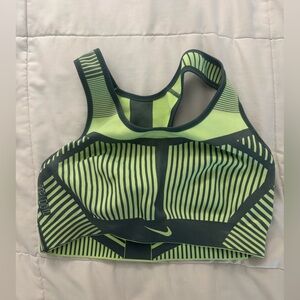 Nike Green Sports Bra with Racerback Design